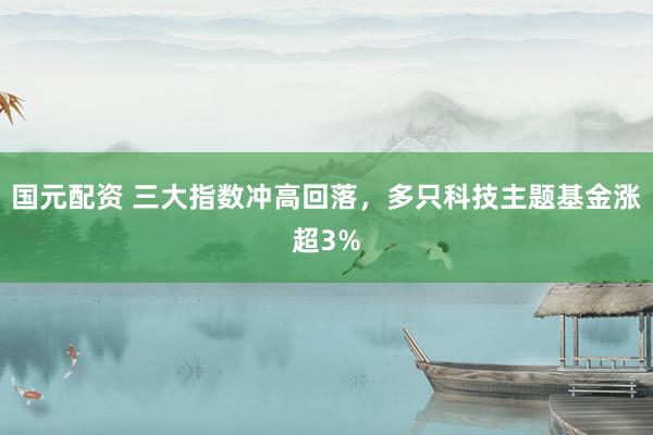 国元配资 三大指数冲高回落，多只科技主题基金涨超3%
